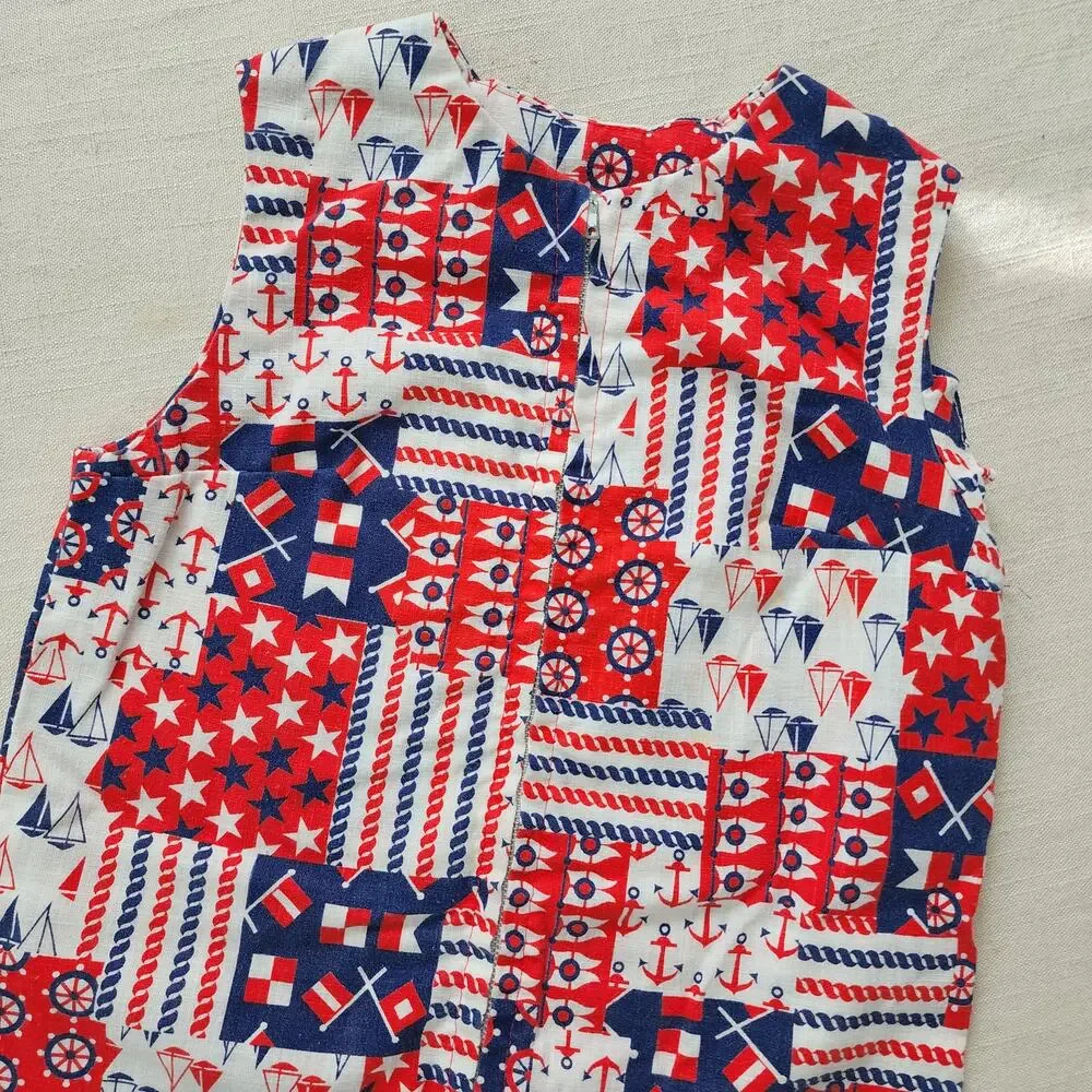 Vintage Patriotic Sailor Jon Jon kids 6/7